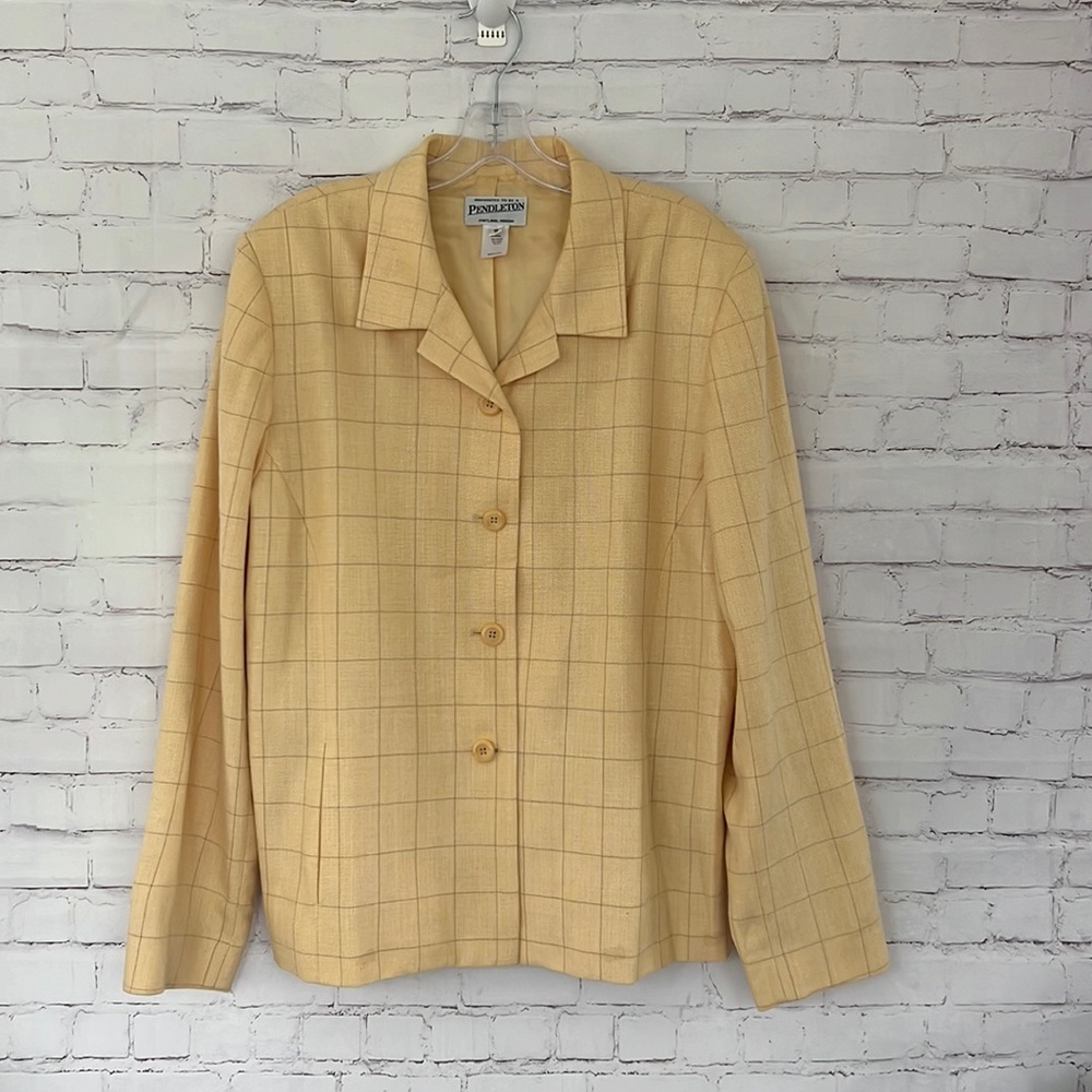 Pendleton VINTAGE top & skirt set wool and silk blend size 18
